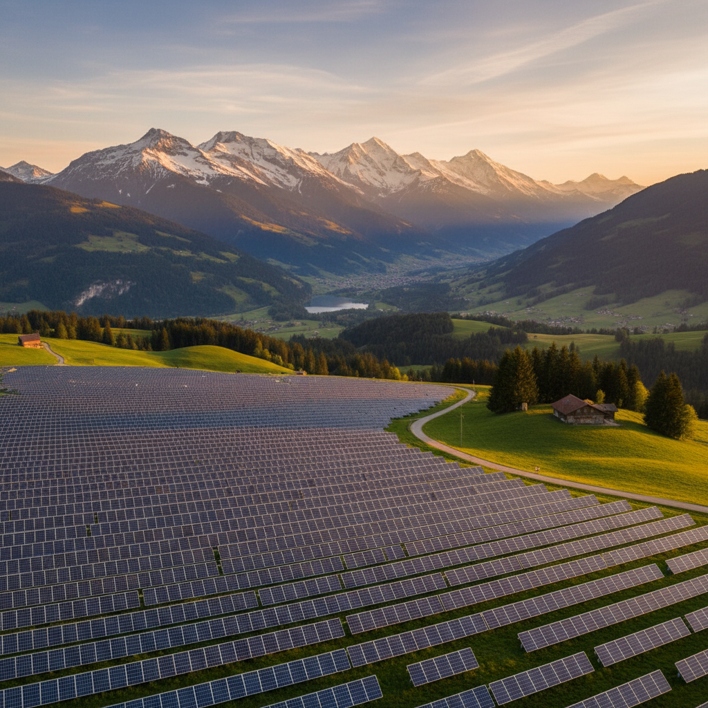 Solaranlage auf Schweizer Hausdach